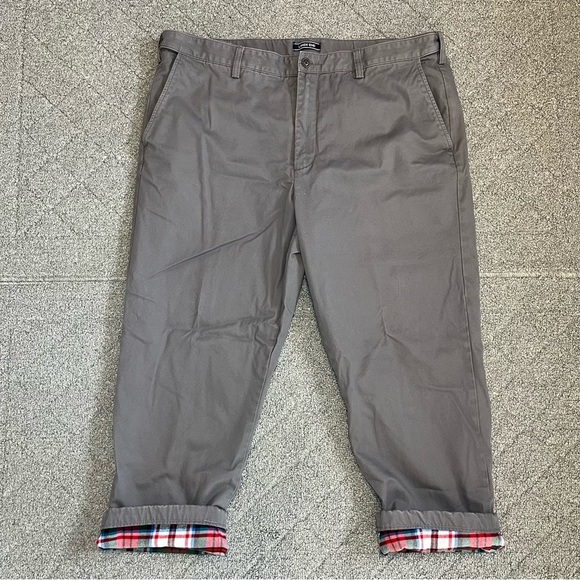 Lands' End Other - Lands' End Flannel Lined Comfort Waist Chinos Pants Mens Size 42X27 Gray